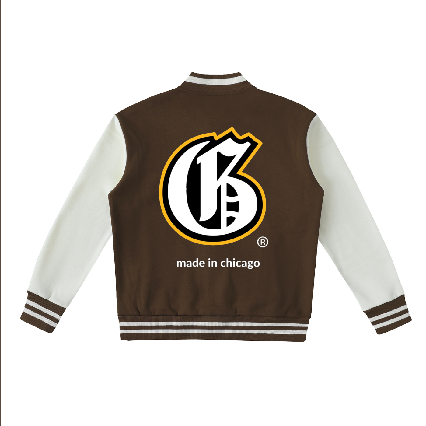 Two-Tone Fleeced Varsity Jacket