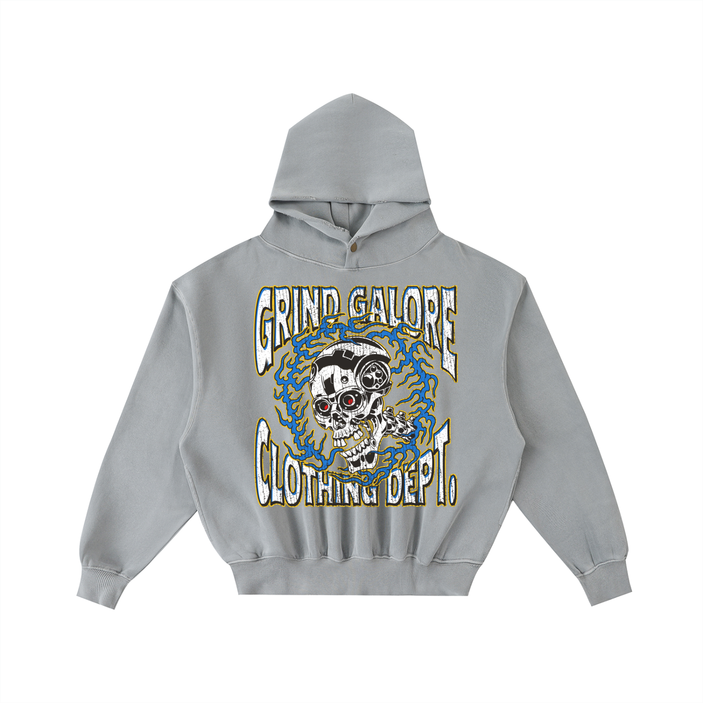 Frayed Enzyme Washed Fleece Hoodie