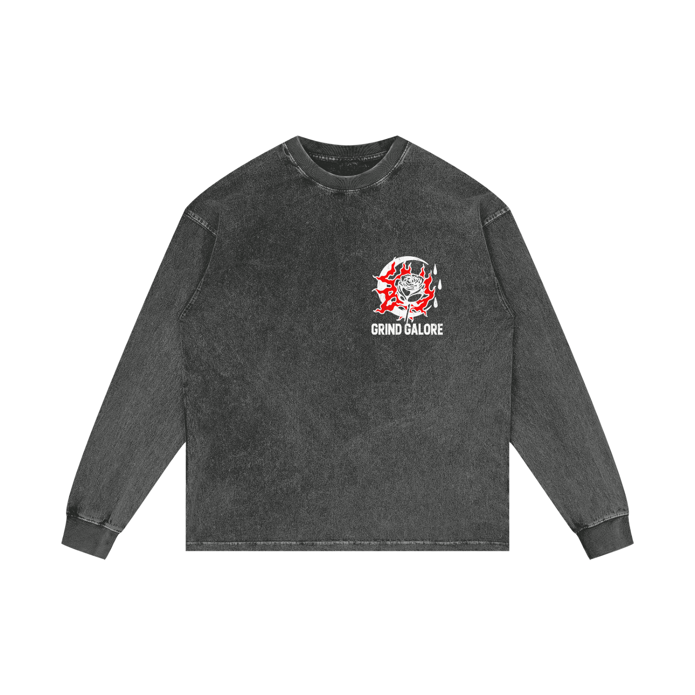 Acid Wash Oversize Long Sleeve T-Shirt