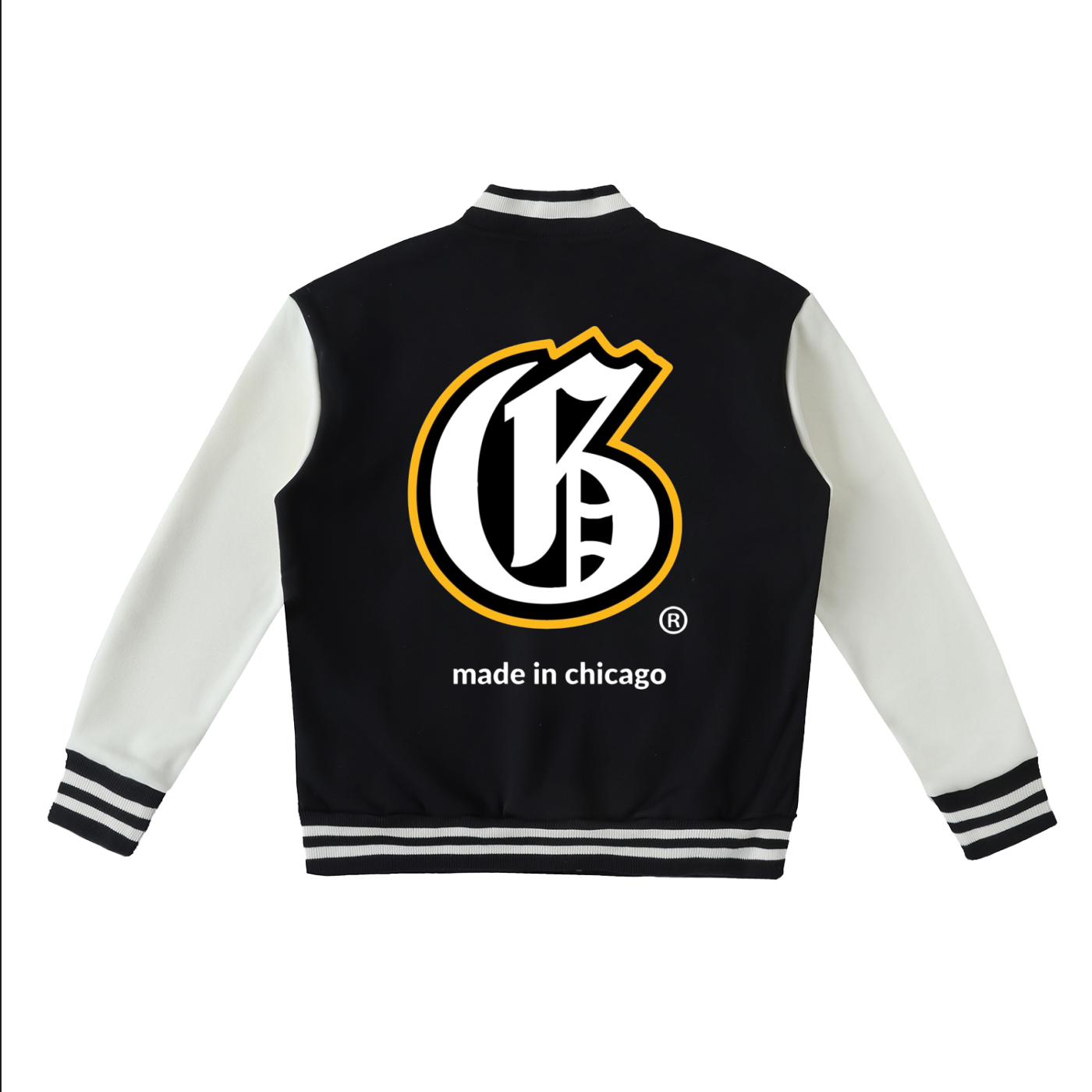 Two-Tone Fleeced Varsity Jacket