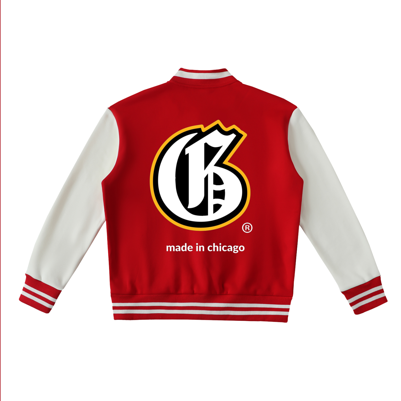 Two-Tone Fleeced Varsity Jacket