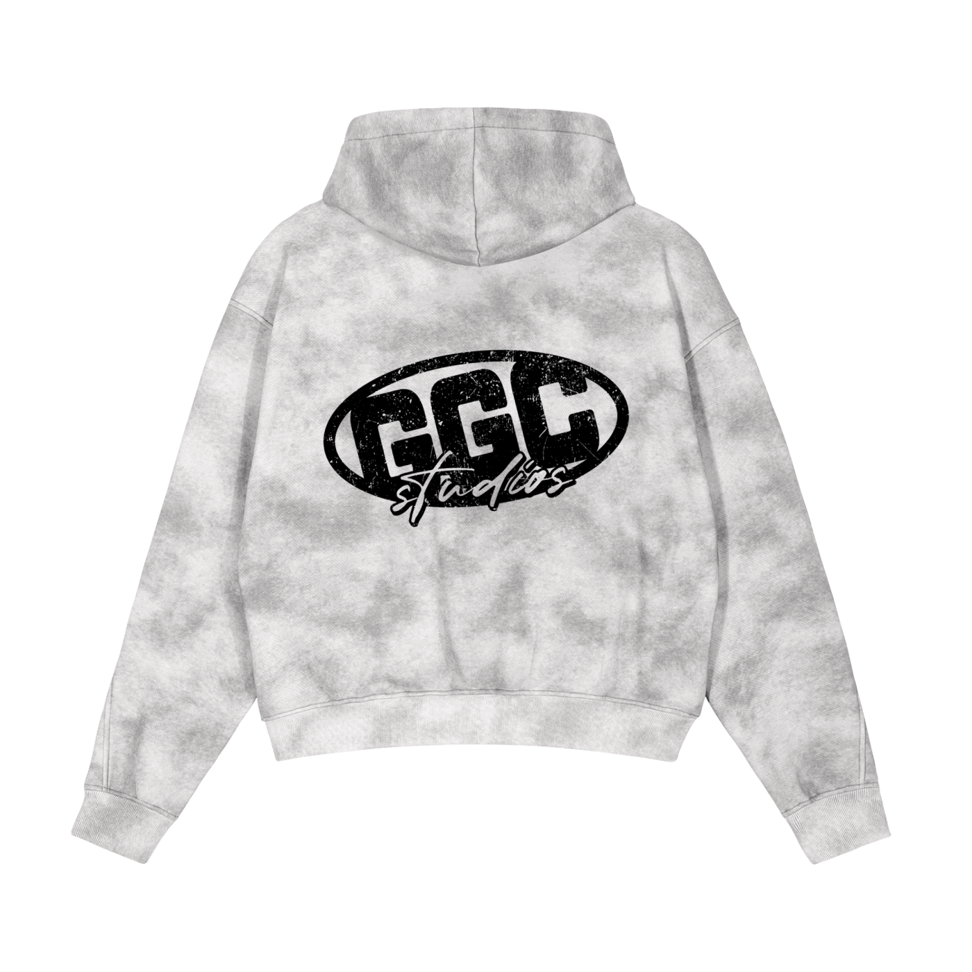 Dirty Washed Zip-Up Fleece Hoodie