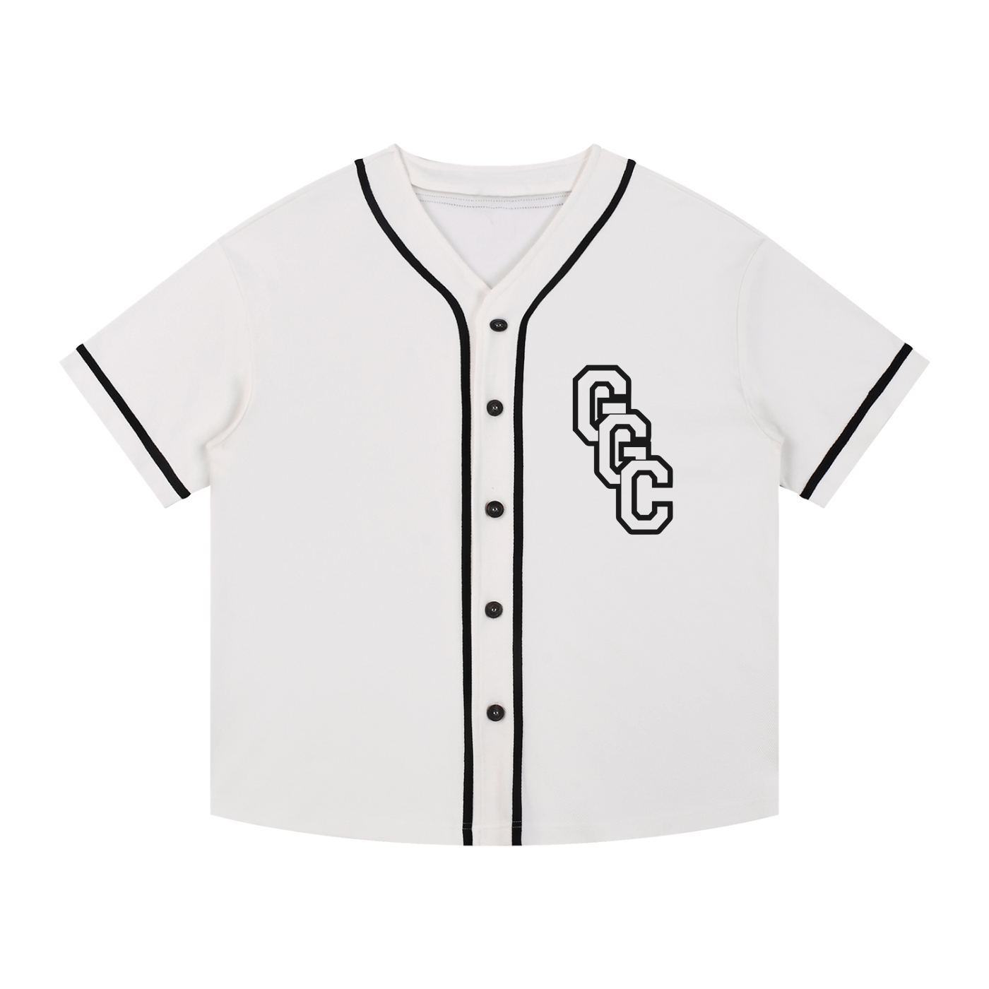 Contrast Piped Button-Up Jersey