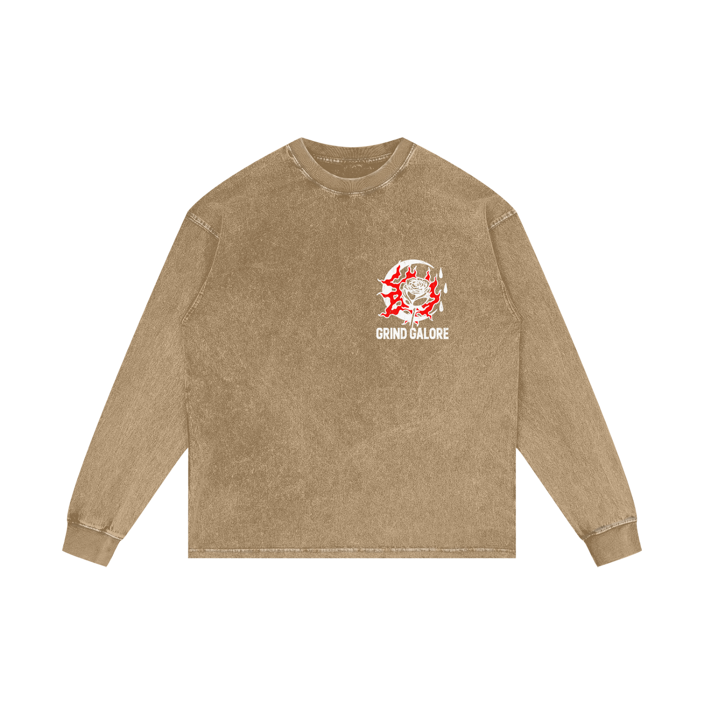 Acid Wash Oversize Long Sleeve T-Shirt