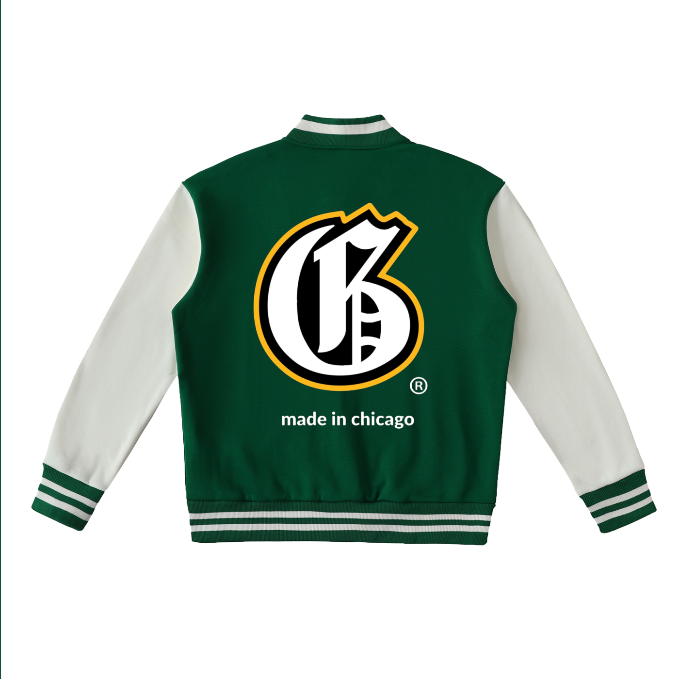 Two-Tone Fleeced Varsity Jacket