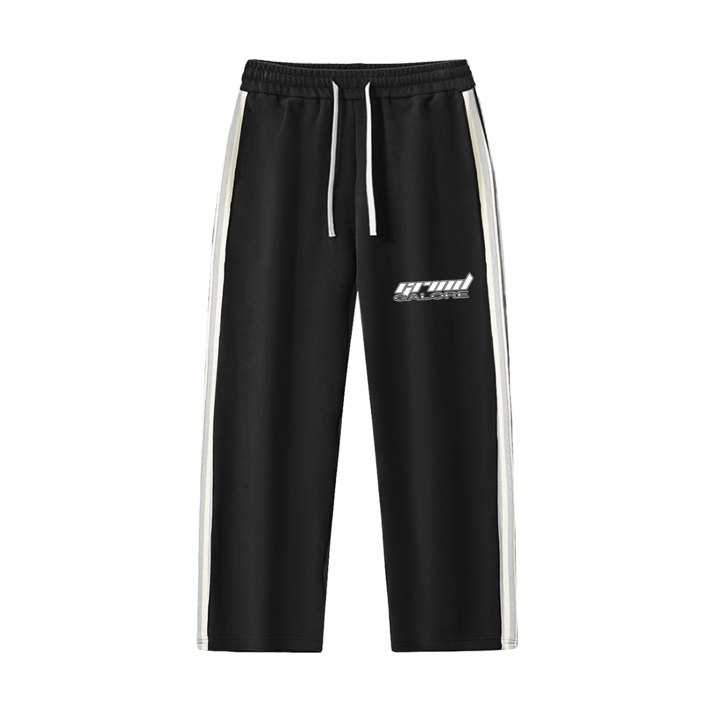 Contrast Side-Stripe Straight-Leg Pants