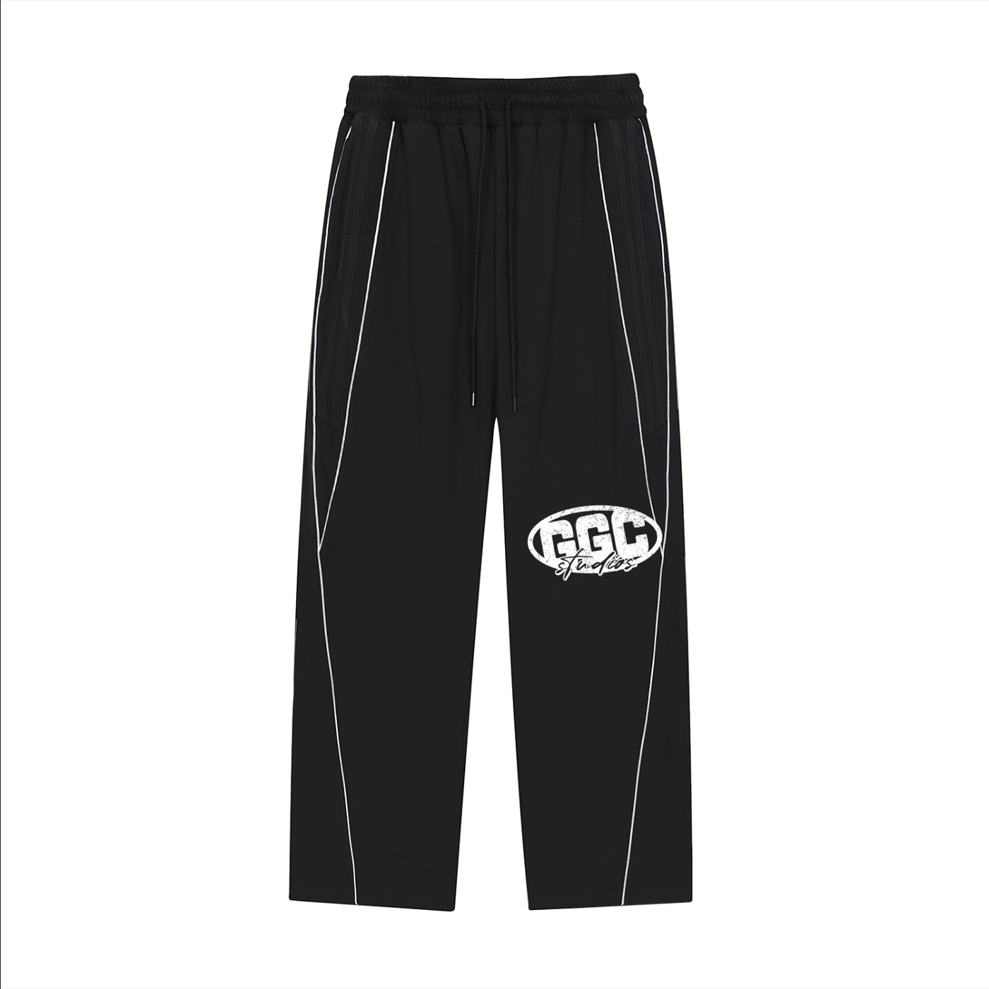 Reflection Striped Straight-Leg Sweatpants