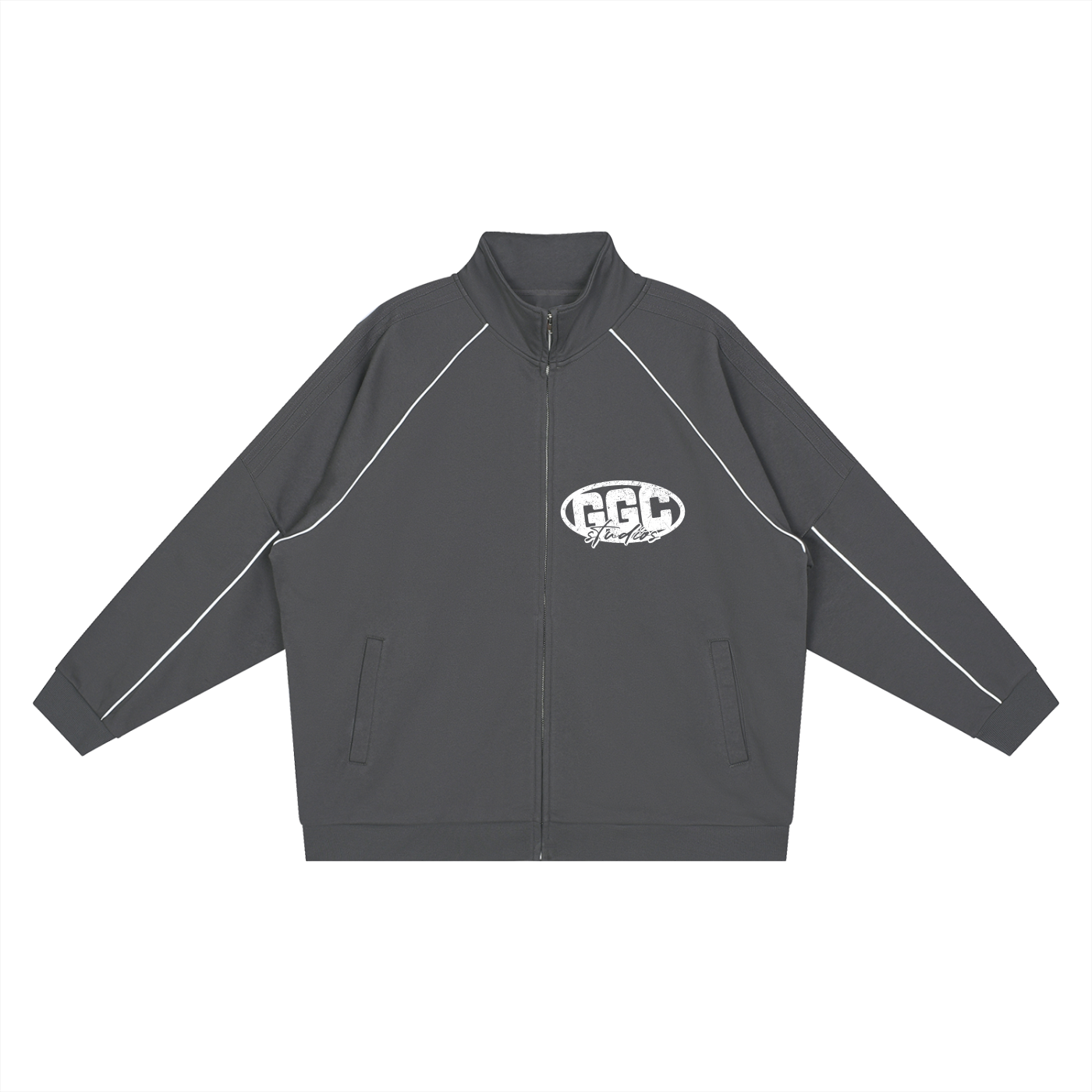 Reflection Striped Raglan Sleeve Jacket