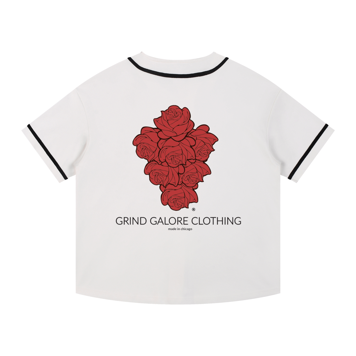 Contrast Piped Button-Up Jersey