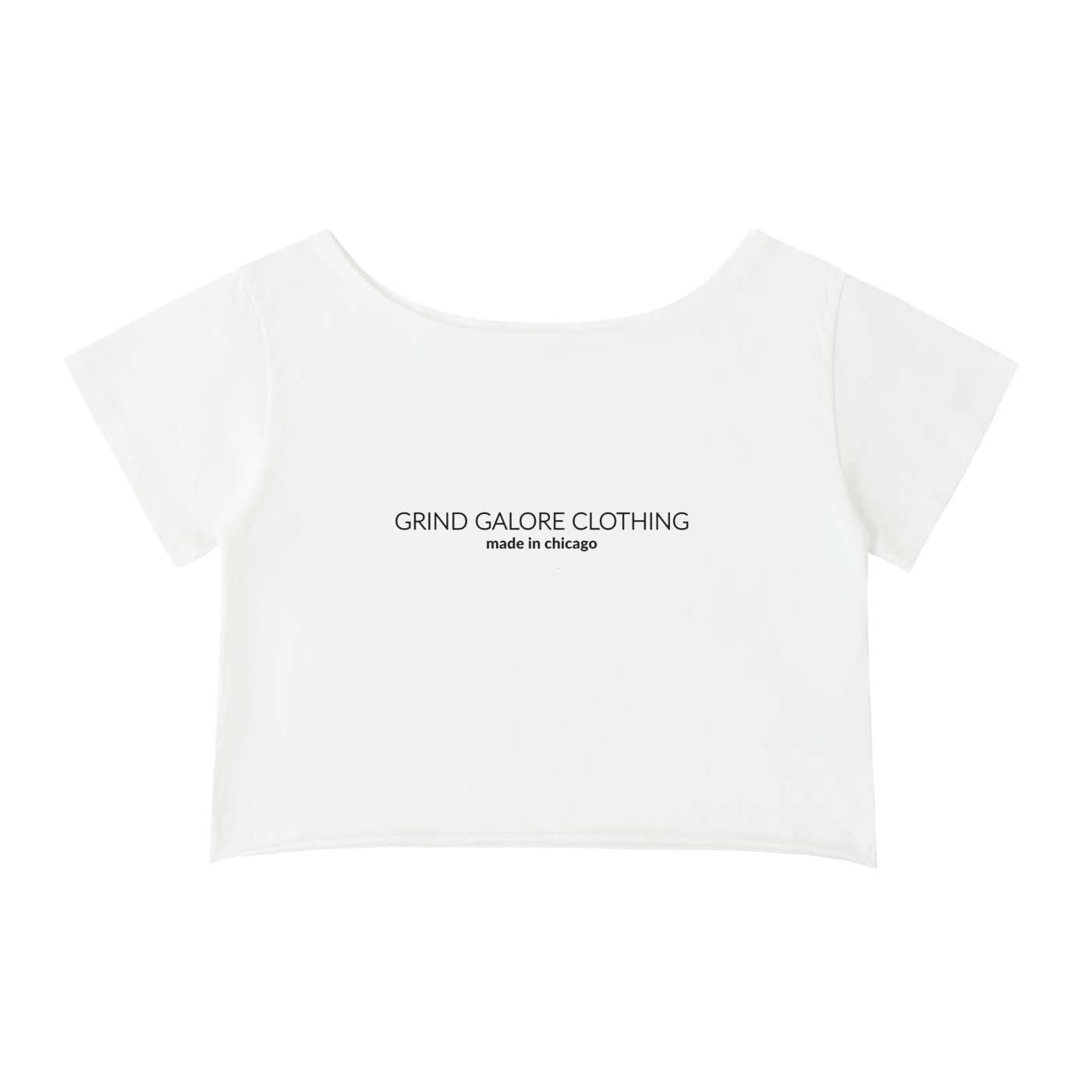 Off-Shoulder Rolled Hem Cotton T-Shirt