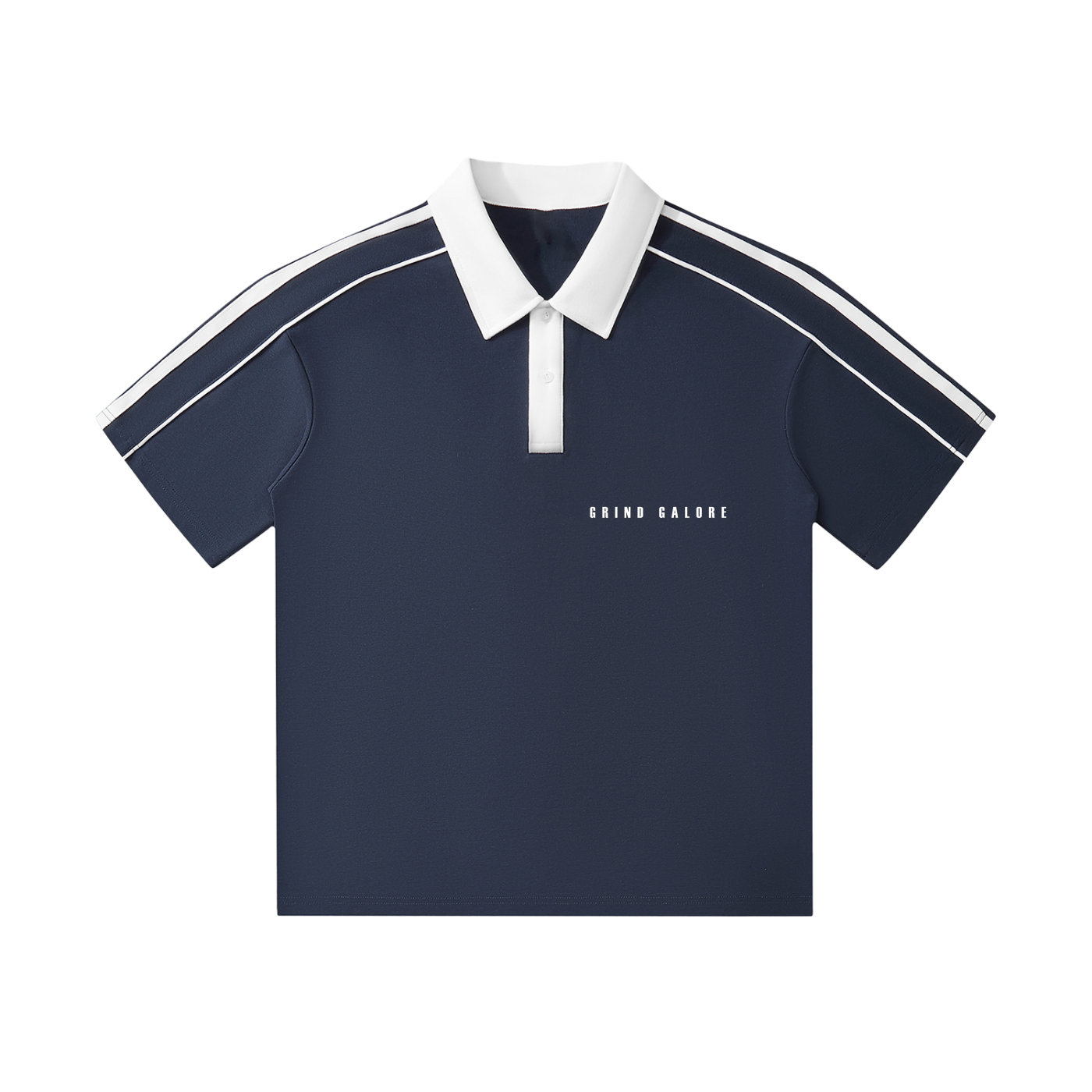 Contrast Collar Short-Sleeve Polo Shirt