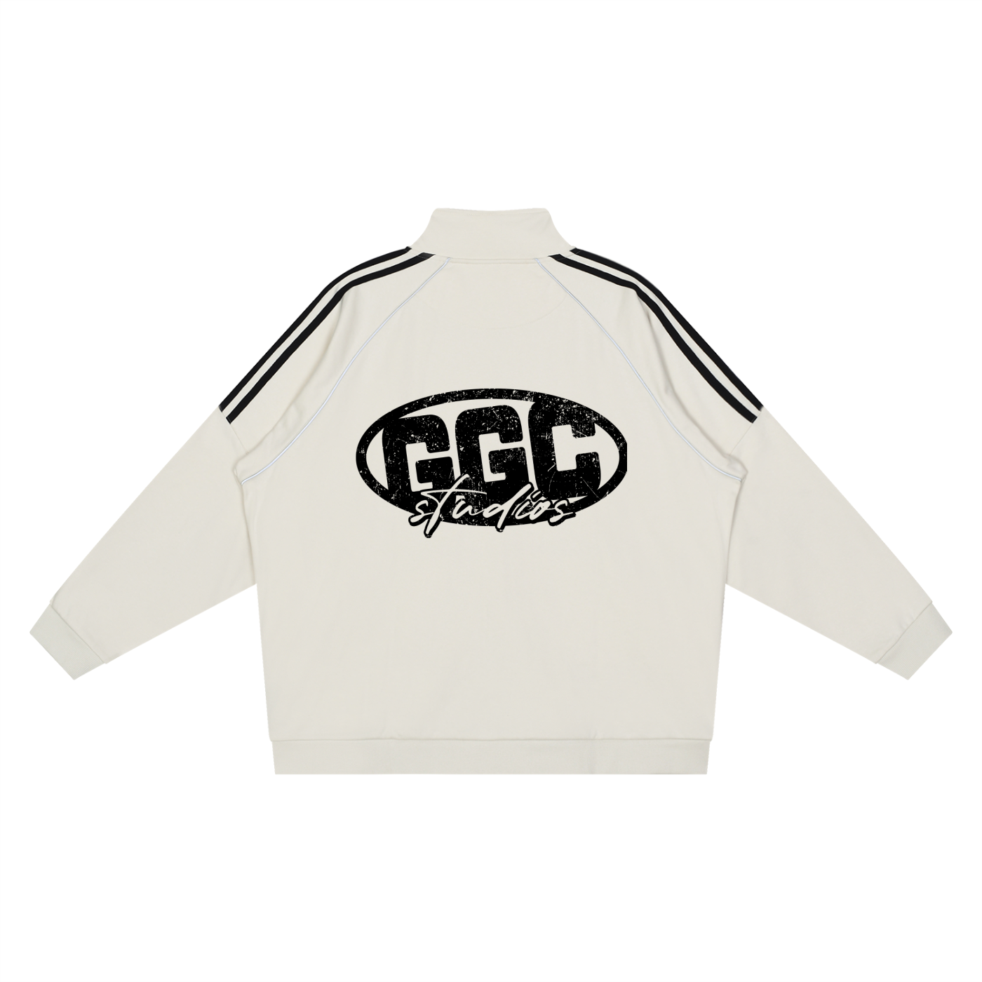 Reflection Striped Raglan Sleeve Jacket