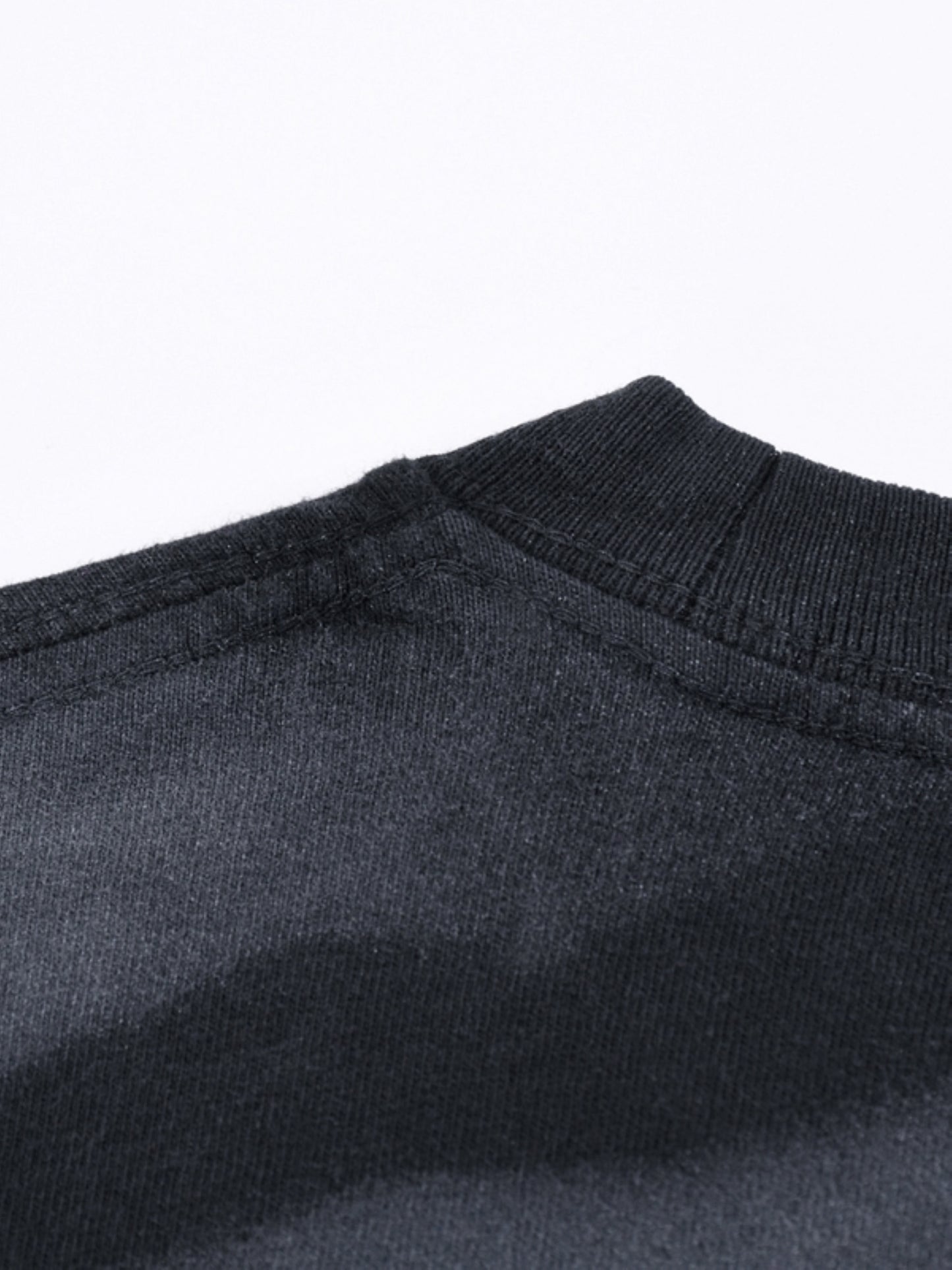 Irregular Stripe Frayed Edge T-Shirt
