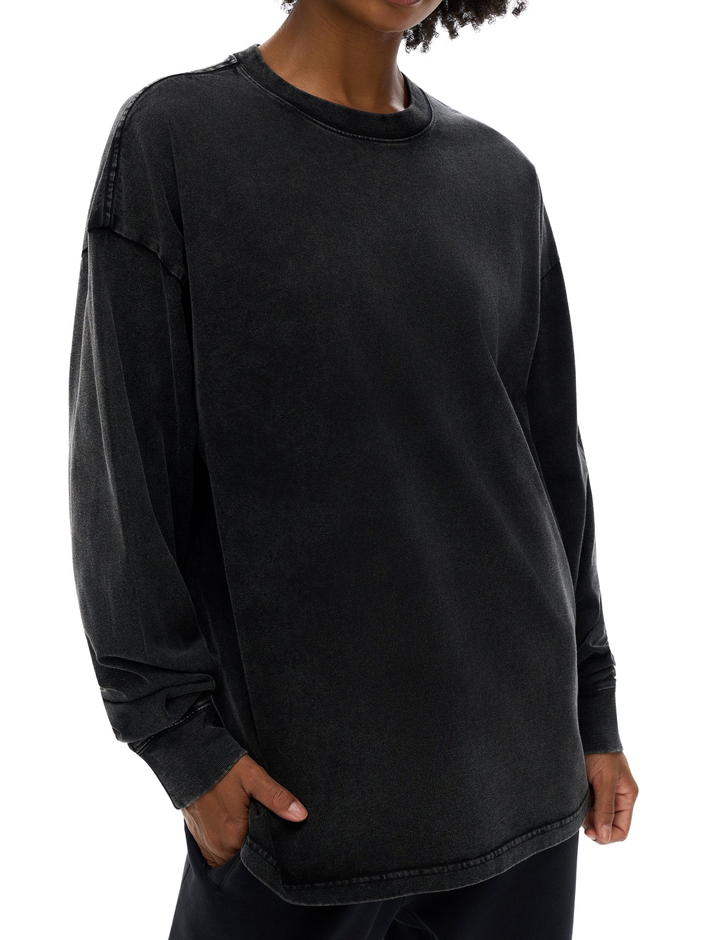Acid Wash Oversize Long Sleeve T-Shirt - 250 GSM