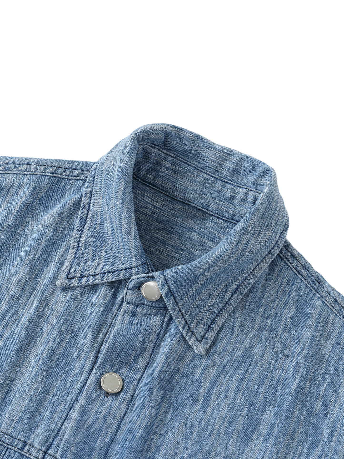 Distressed Wash Short-Sleeve Shirt