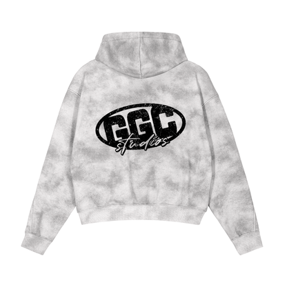Dirty Washed Zip-Up Fleece Hoodie