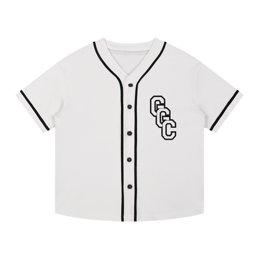 Contrast Piped Button-Up Jersey