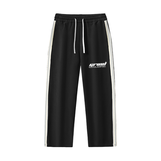 Contrast Side-Stripe Straight-Leg  Pants