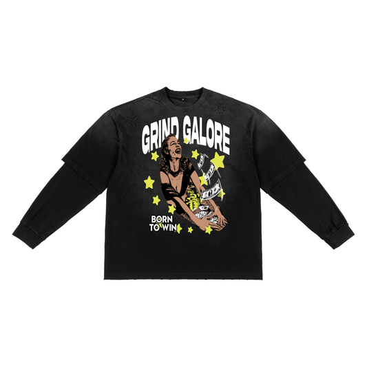Sunfade Hand-Frayed Faux Two-Piece T-Shirt