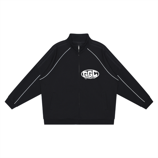 Reflection Striped Raglan Sleeve  Jacket