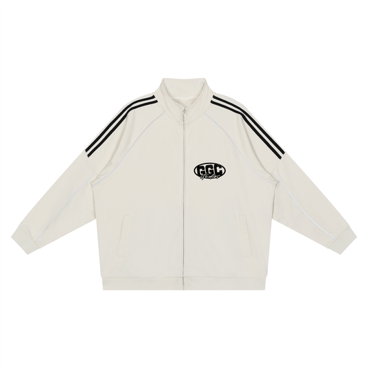 Reflection Striped Raglan Sleeve  Jacket