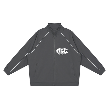 Reflection Striped Raglan Sleeve  Jacket