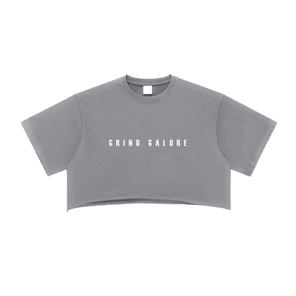 Snow Washed Raw Edge Crop Top