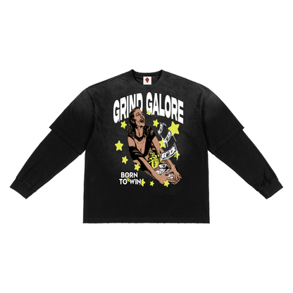 Sunfade Hand-Frayed Faux Two-Piece T-Shirt