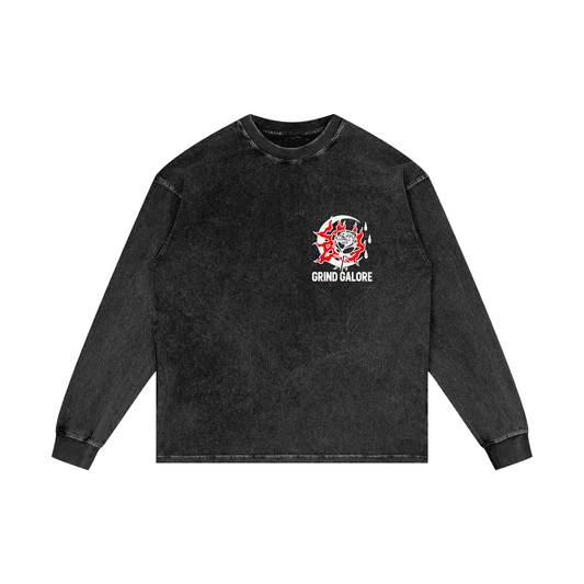 Acid Wash Oversize Long Sleeve T-Shirt