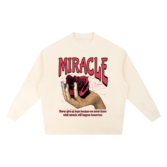 Knitted Round Neck Oversize Sweatshirt