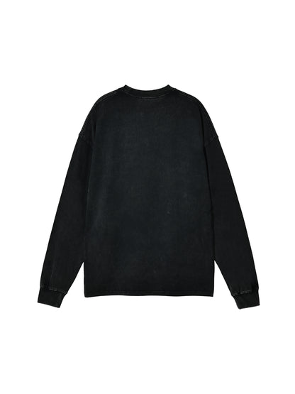 Acid Wash Oversize Long Sleeve T-Shirt - 250 GSM