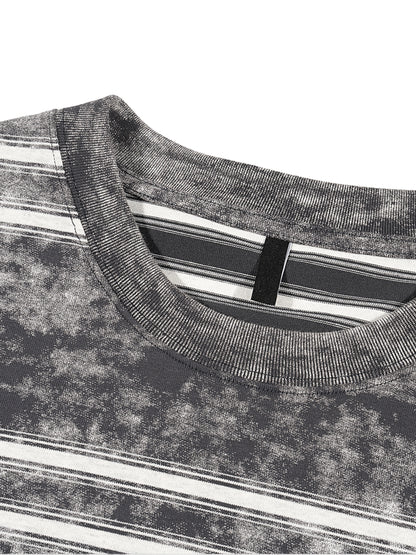 Snow Washed Stripe Boxy T-shirt