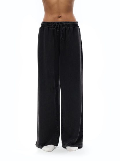 Acid Wash Straight Leg Pants - 360 GSM