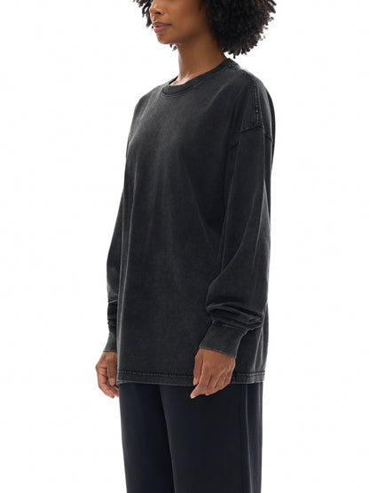 Acid Wash Oversize Long Sleeve T-Shirt - 250 GSM