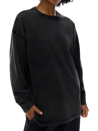 Acid Wash Oversize Long Sleeve T-Shirt - 250 GSM