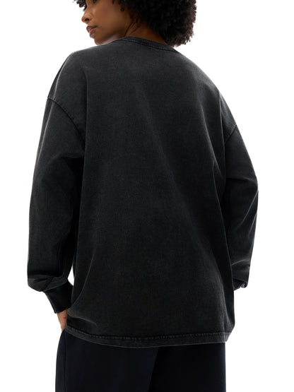 Acid Wash Oversize Long Sleeve T-Shirt - 250 GSM